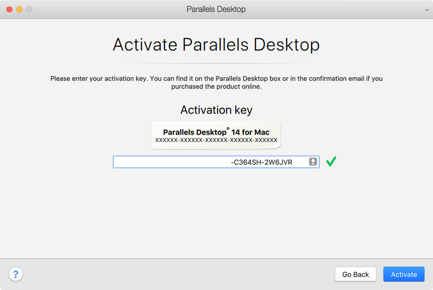 get activation key for parallels desktop 12 for mac